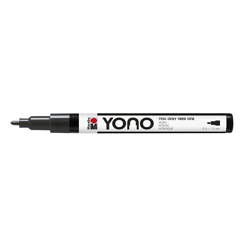 Marabu YONO Marker 0,5-1,5mm 073 black, akryylimaalitussi, pyöreä kärki