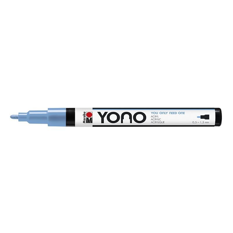 Marabu YONO Marker 0,5-1,5mm 256 pastel blue, akryylimaalitussi, pyöreä kärki