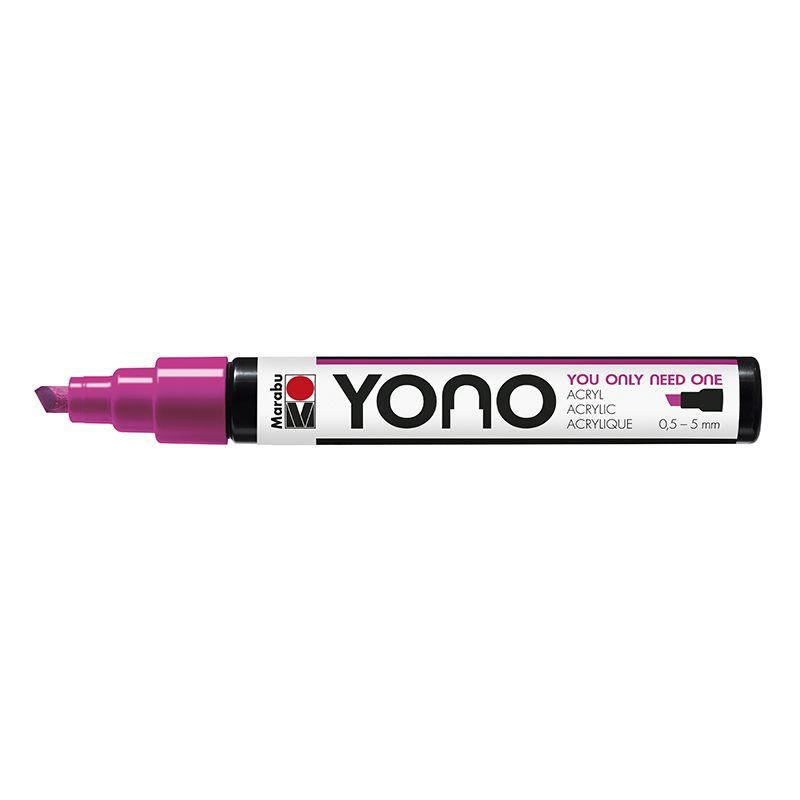 Marabu YONO Marker 0,5-5mm 014 magenta, akryylimaalitussi, viisto kärki