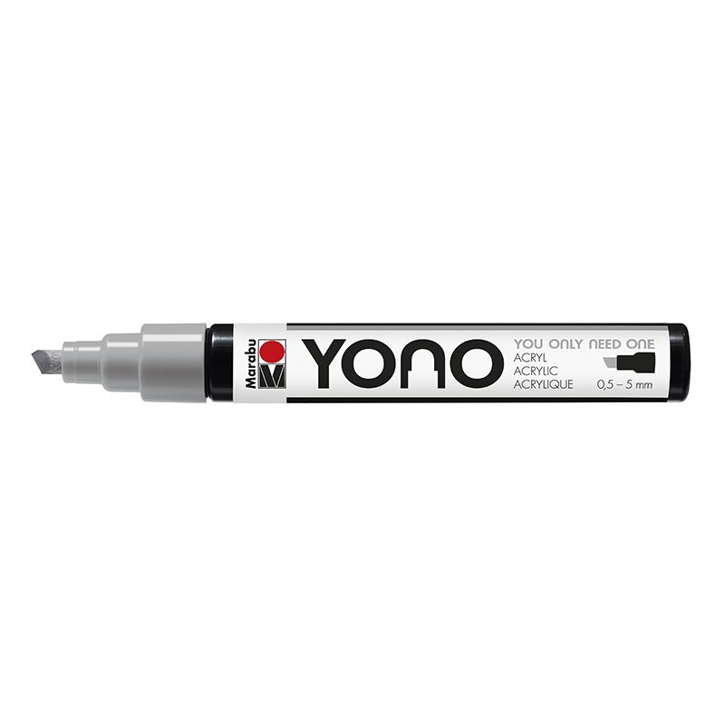 Marabu YONO Marker 0,5-5mm 078 grey, akryylimaalitussi, viisto kärki