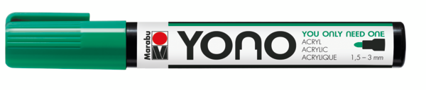 Marabu YONO Marker 1,5-3mm 067 rich green, akryylimaalitussi, pyöreä kärki