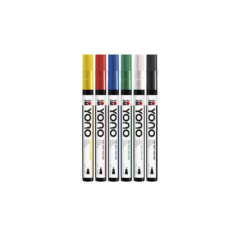Marabu YONO Marker set 6 x 0.5-1.5 mm
