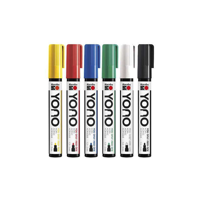Marabu YONO Marker set 6 x1.5-3 mm