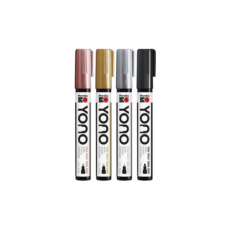 Marabu YONO Marker set Metal 4 x 1.5-3 mm