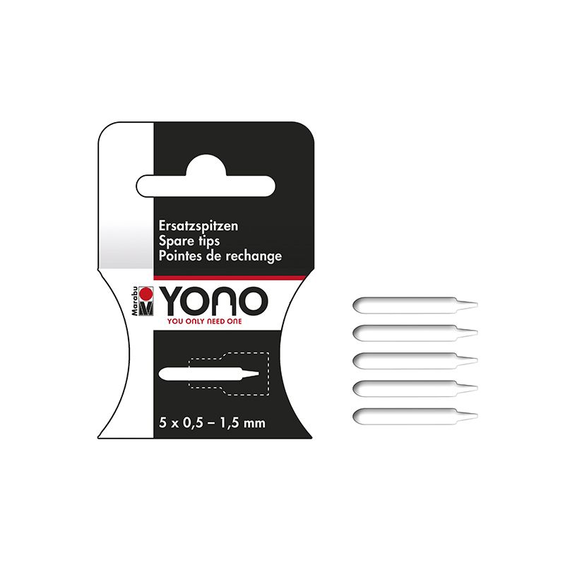 Marabu YONO Marker Spare tips 5 x 0.5-1.5 mm, vaihtokärjet