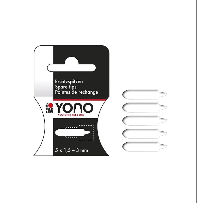 Marabu YONO Marker Spare tips 5 x 1.5-3 mm, vaihtokärjet
