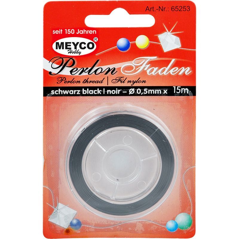 MEYCO Nylonlanka 0,5mm x 15m musta