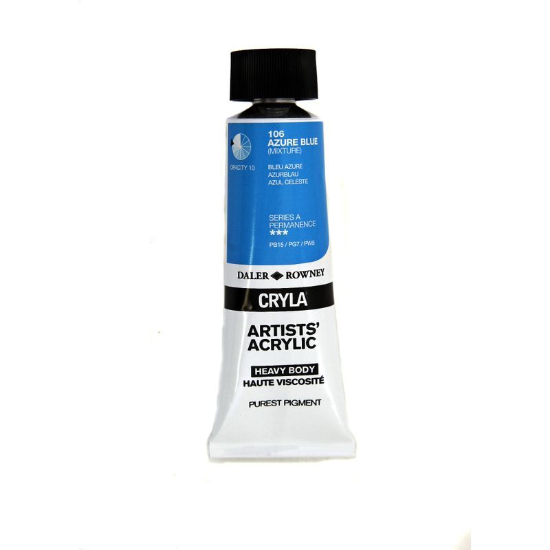 PA. DR Cryla acrylic 75ml 106 Azure blue (A), taiteilija-akryyliväri