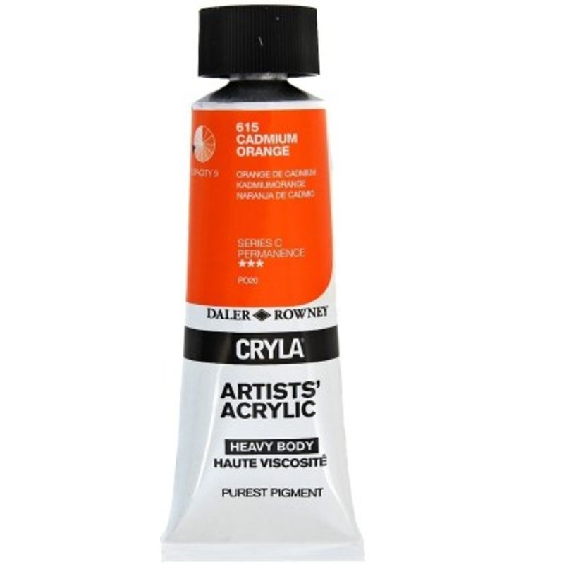 PA. DR Cryla acrylic 75ml 615 Cadmium orange (C), taiteilija-akryyliväri