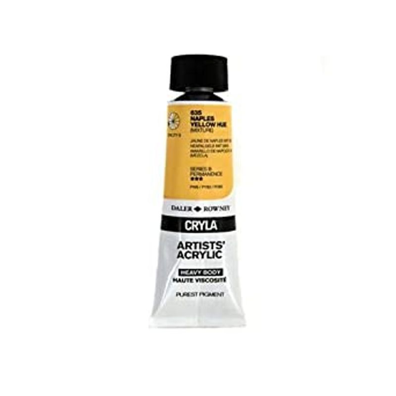 PA. DR Cryla acrylic 75ml 635 Naples yellow (hue), taiteilija-akryyliväri
