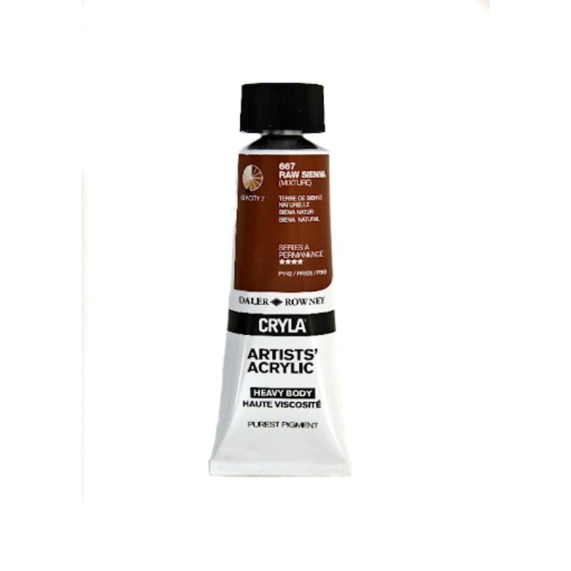 PA. DR Cryla acrylic 75ml 667 Raw sienna (A), taiteilija-akryyliväri