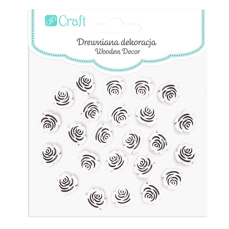 P. DPC Puiset valkoiset ruusut 24kpl 2cm