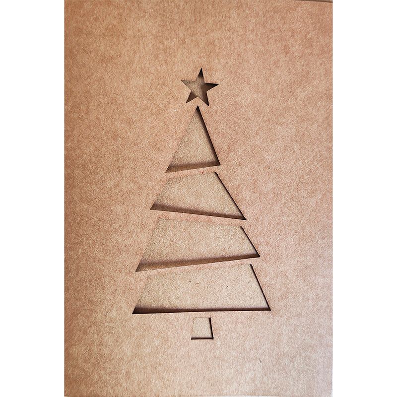 P. Ilox Leikattu kortti joulukuusi 10kpl nature