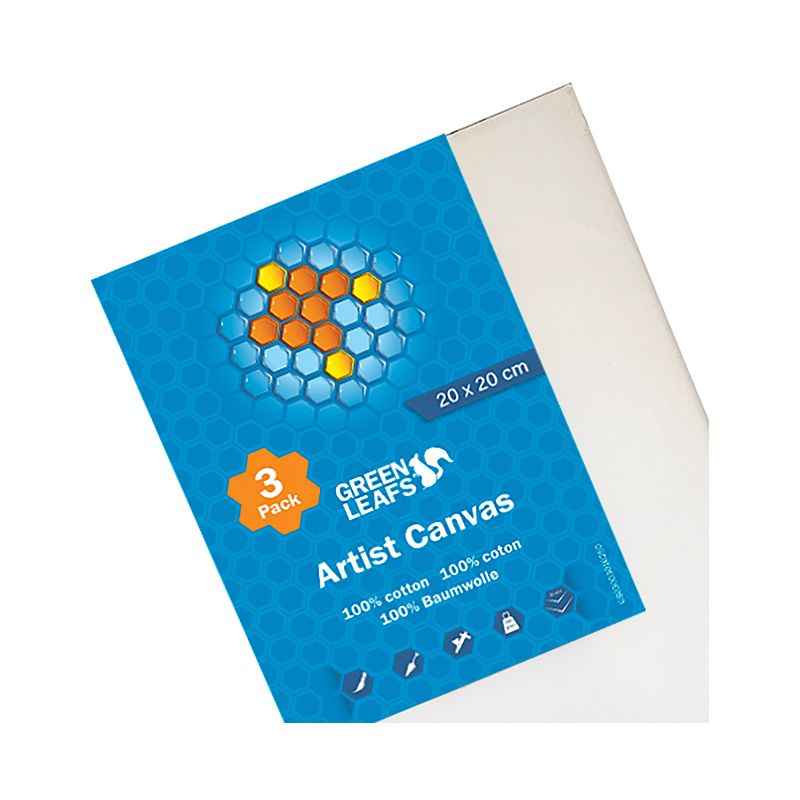 Pinkopohja Tripla 3 kpl 20x20 100% puuvilla (6, kangas 280g, kehys 17x23 mm xx