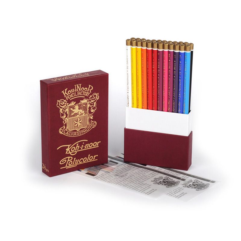 P. KOH Polycolor 24 Retro värikynälajitelma, artistilaatu
