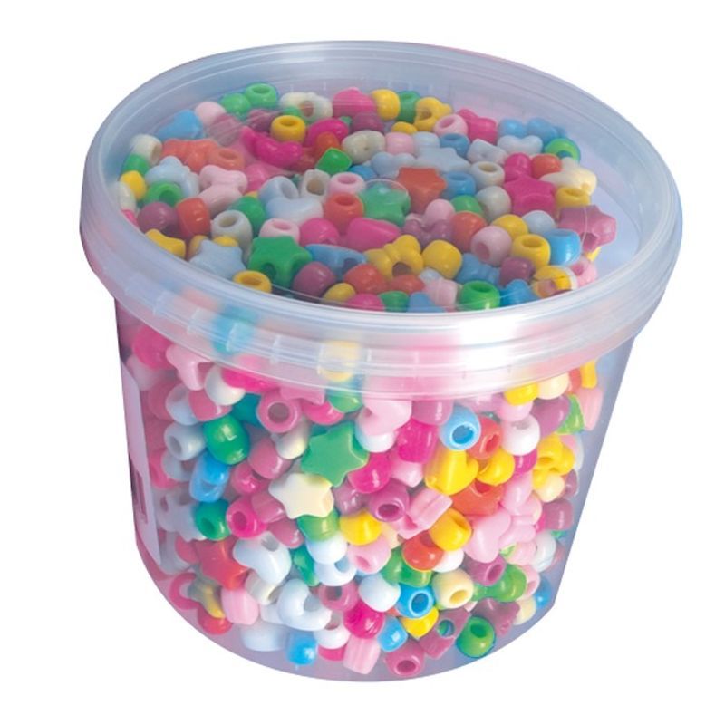 PLAYBOX Muovihelmet purkissa 1200 kpl pastellikuvi