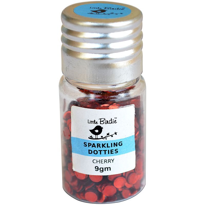 P. Little Birdie kimallekoristeet 9g punainen