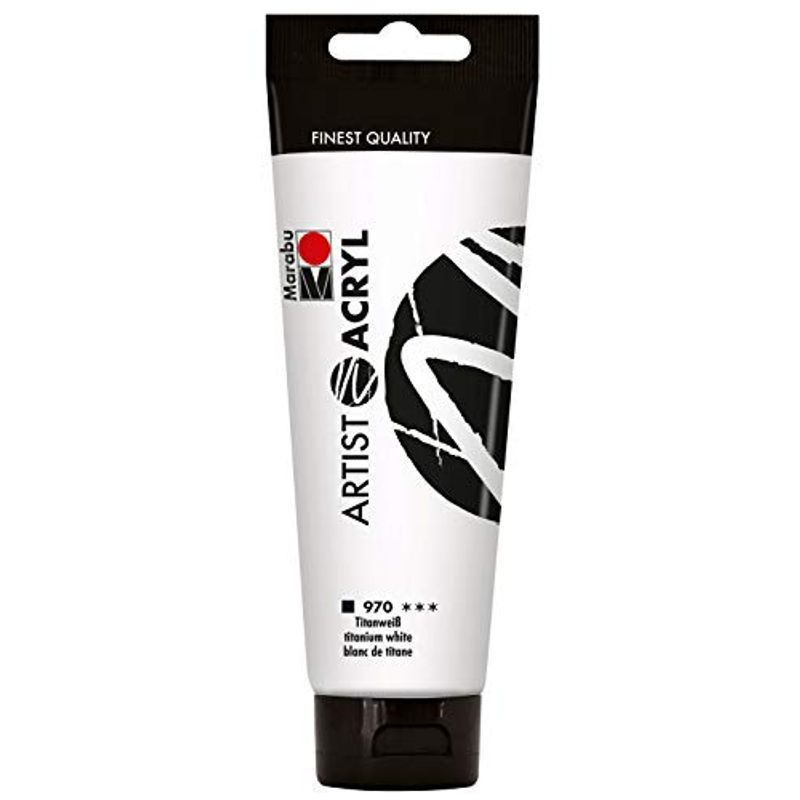 P. Marabu Artist Acryl 120ml, 970 titanium white, 0