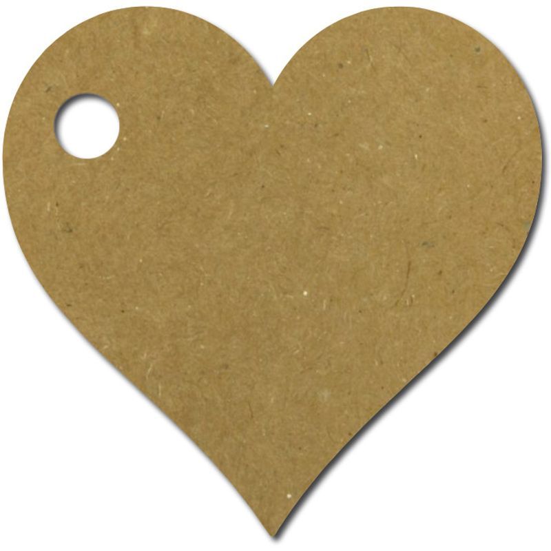 P. MEYCO Pakettikortit sydän 58x57mm 10 kpl // voi, voimapaperi