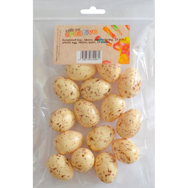 P. Muovimuna 38mm/15kpl nature, viiriäisenmuna