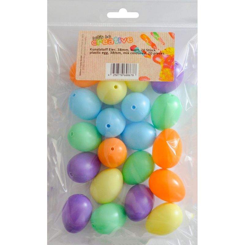 P. Muovimunat 38mm/20kpl värilajitelma