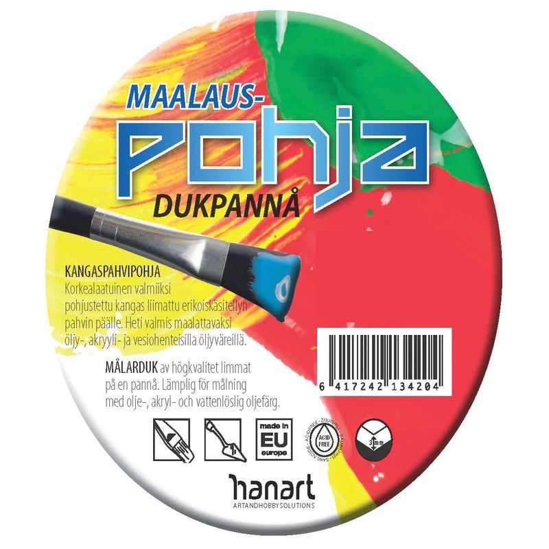 POHJA Kangaspahvipohja 40x40cm - paksuus 3 mm, (1800)