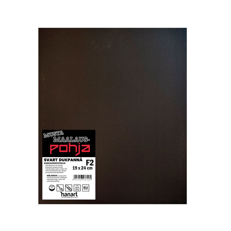 POHJA Musta Kangaspahvipohja F02 19x24cm 3,3mm, 250g (4200)