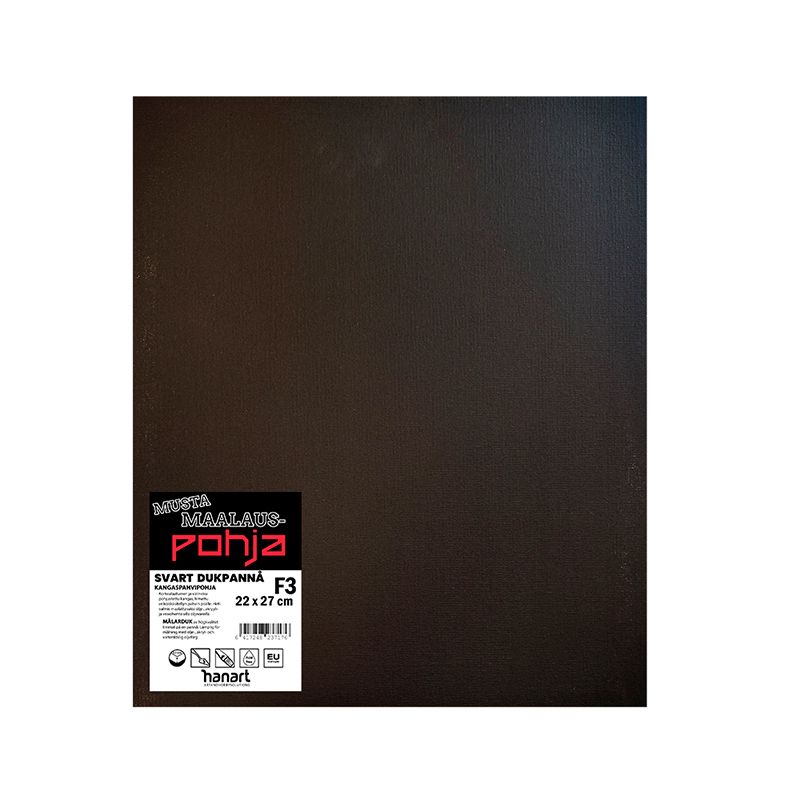 POHJA Musta Kangaspahvipohja F03 22x27cm 3,3mm, 250g (4800)