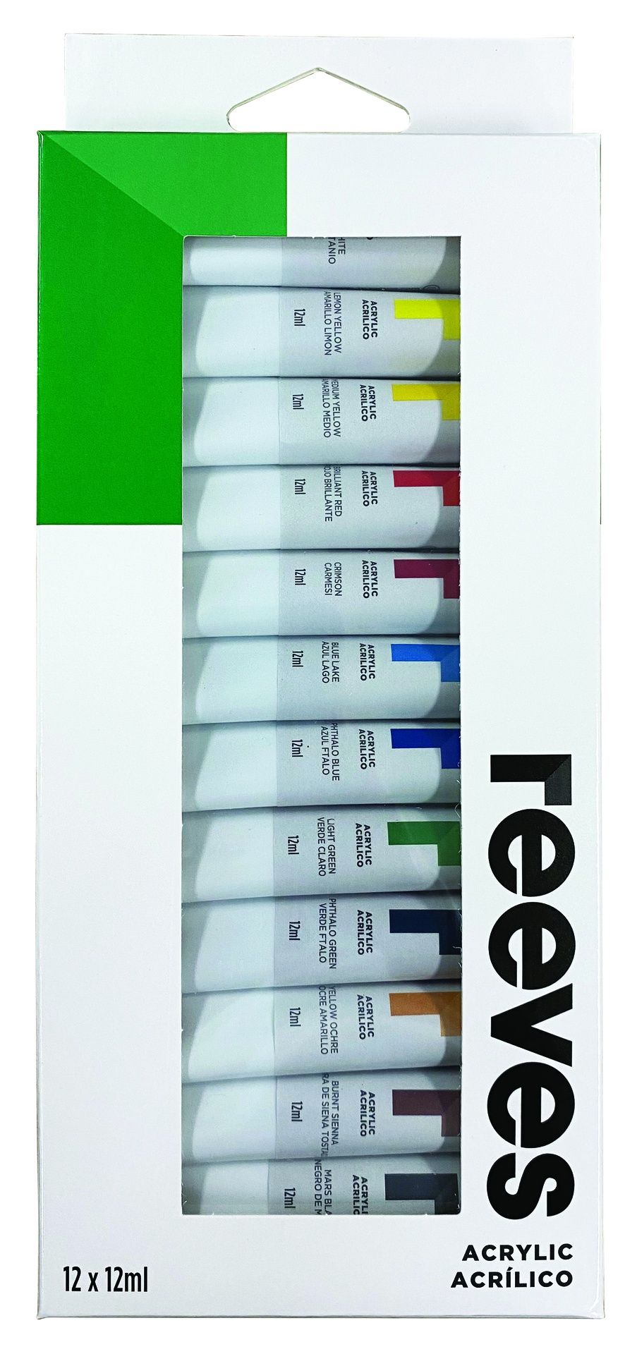 REEVES akryylivärilajitelma 12ml x12 tuubia