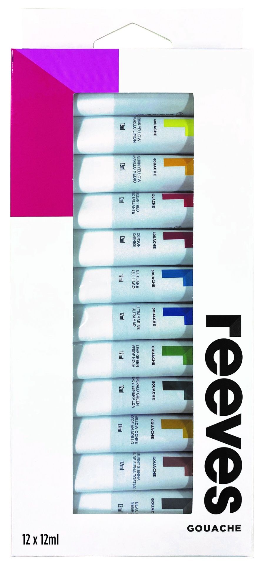 REEVES guassivärilajitelma 12ml x12 tuubia