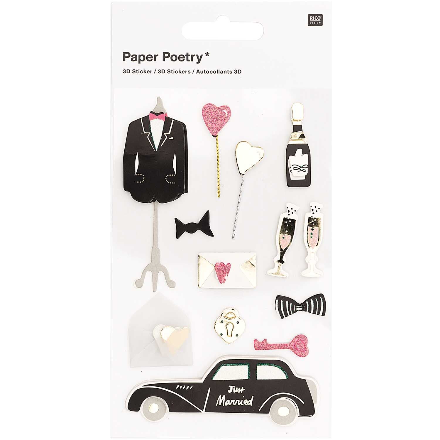 RICO 3D tarra-arkki hääpari