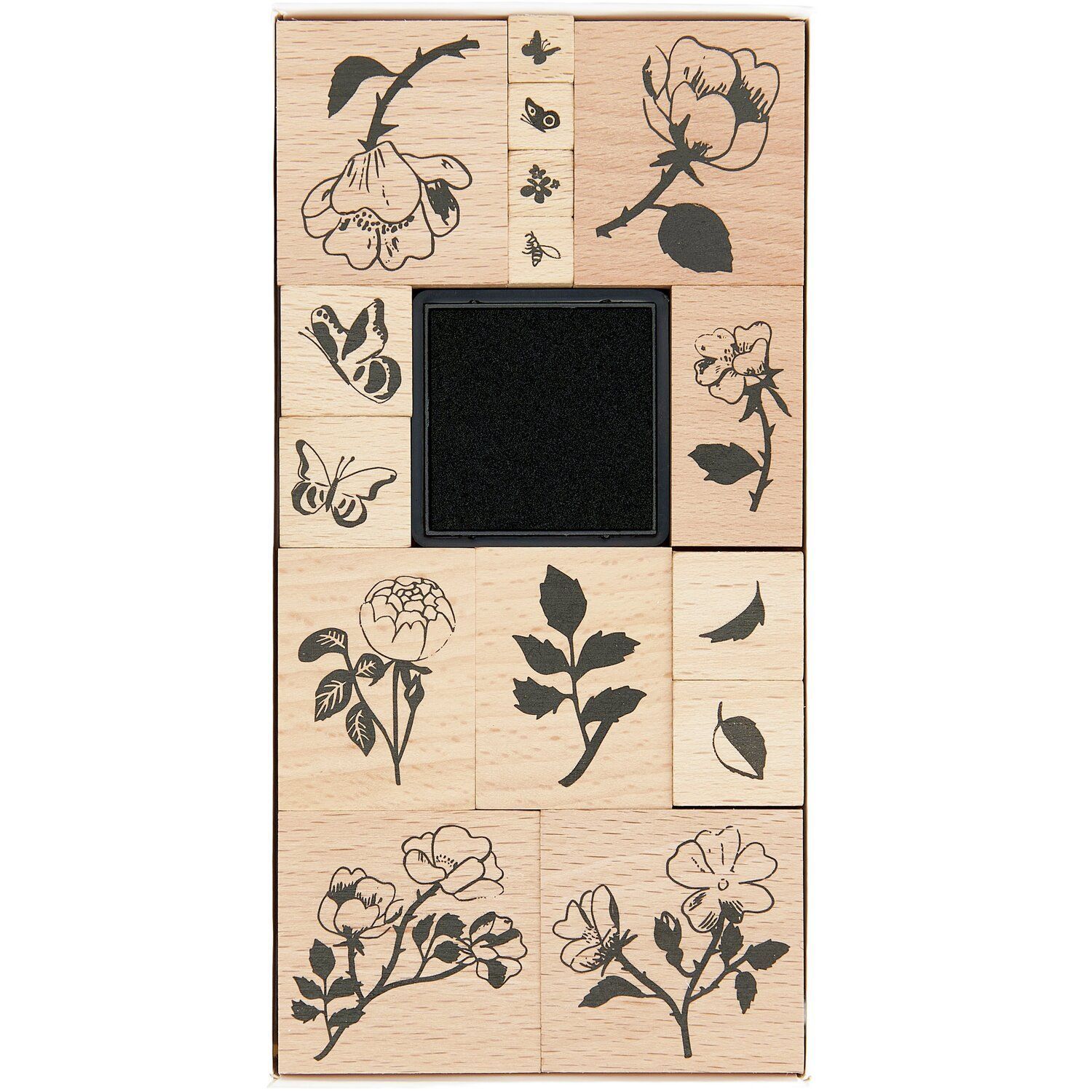 RICO leimasinsetti 15 leimasinta ja mustetyyny Ros