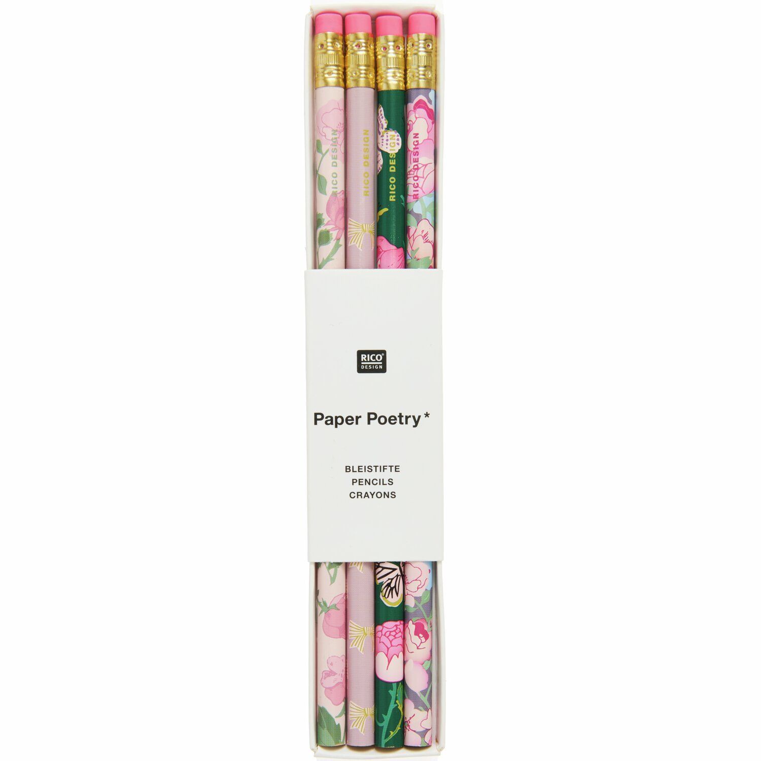 RICO lyijykynäsetti 4 kpl La Vie en Rose FSC 100%