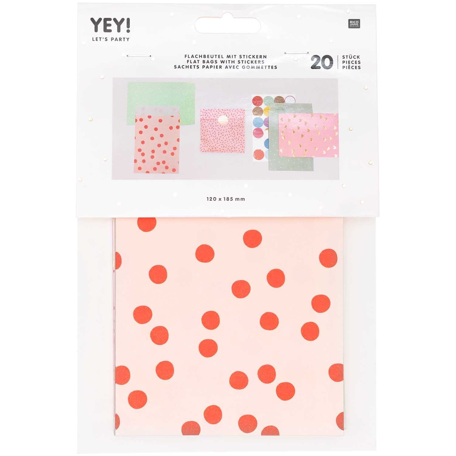 RICO paperipussi 120x185mm 20 kpl 5 erilaista desi