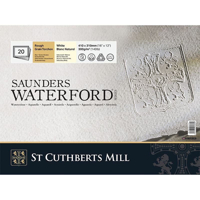 SCM Saunders lehtiö 41x31cm (20L4) K Rough, 100% Cotton Natural White