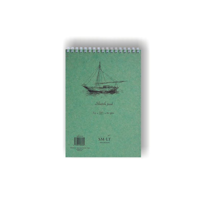 SMLT Luonnoslehtiö 90g A4 (120), kierre yläreunassa