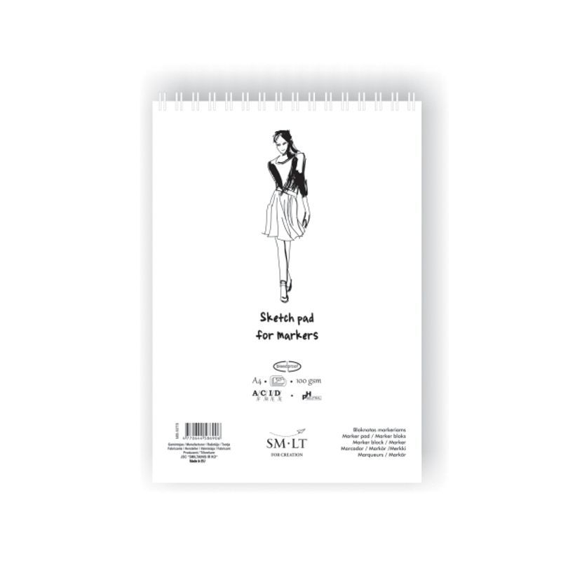 SMLT Marker-lehtiö 100g A4 (50), kierre yläreunassa