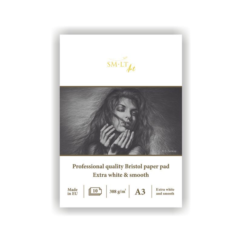 SMLT PRO luonnoslehtiö Bristol 308g A3 (10) ex, liimaselkä