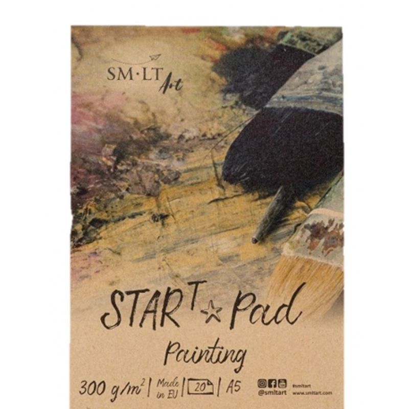 SMLT Star T maalauslehtiö Painting 300g A5 (20), akryyli- ja öljyleht‎iö
