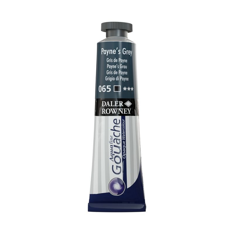 T DR Aquafine Gouache 065 15ml Paynes Grey