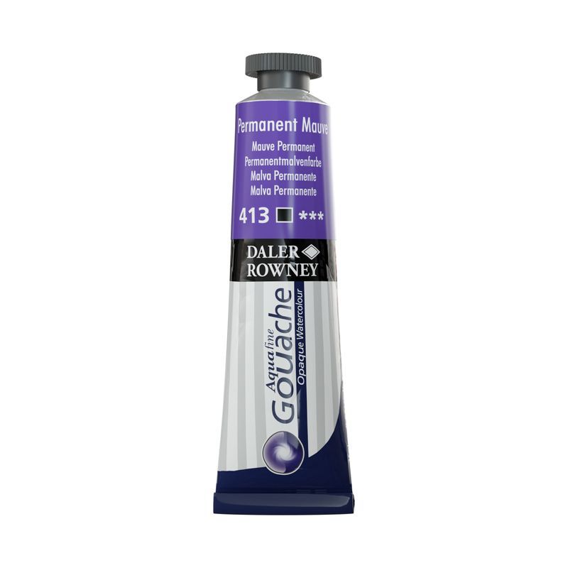 T DR Aquafine Gouache 413 15ml Permanent Mauve