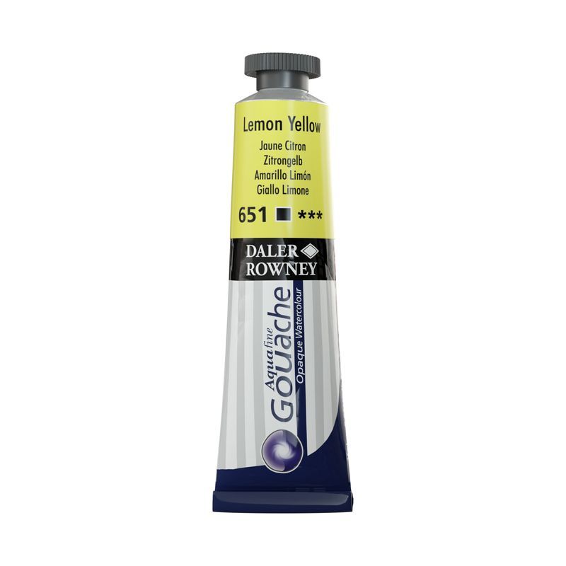 T DR Aquafine Gouache 651 15ml Lemon Yellow