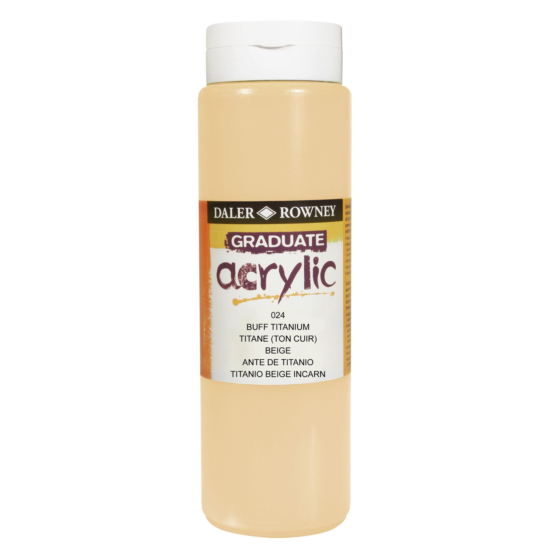 T DR Graduate acrylic 500ml 024 Buff titanium, 500ml akryyliväri