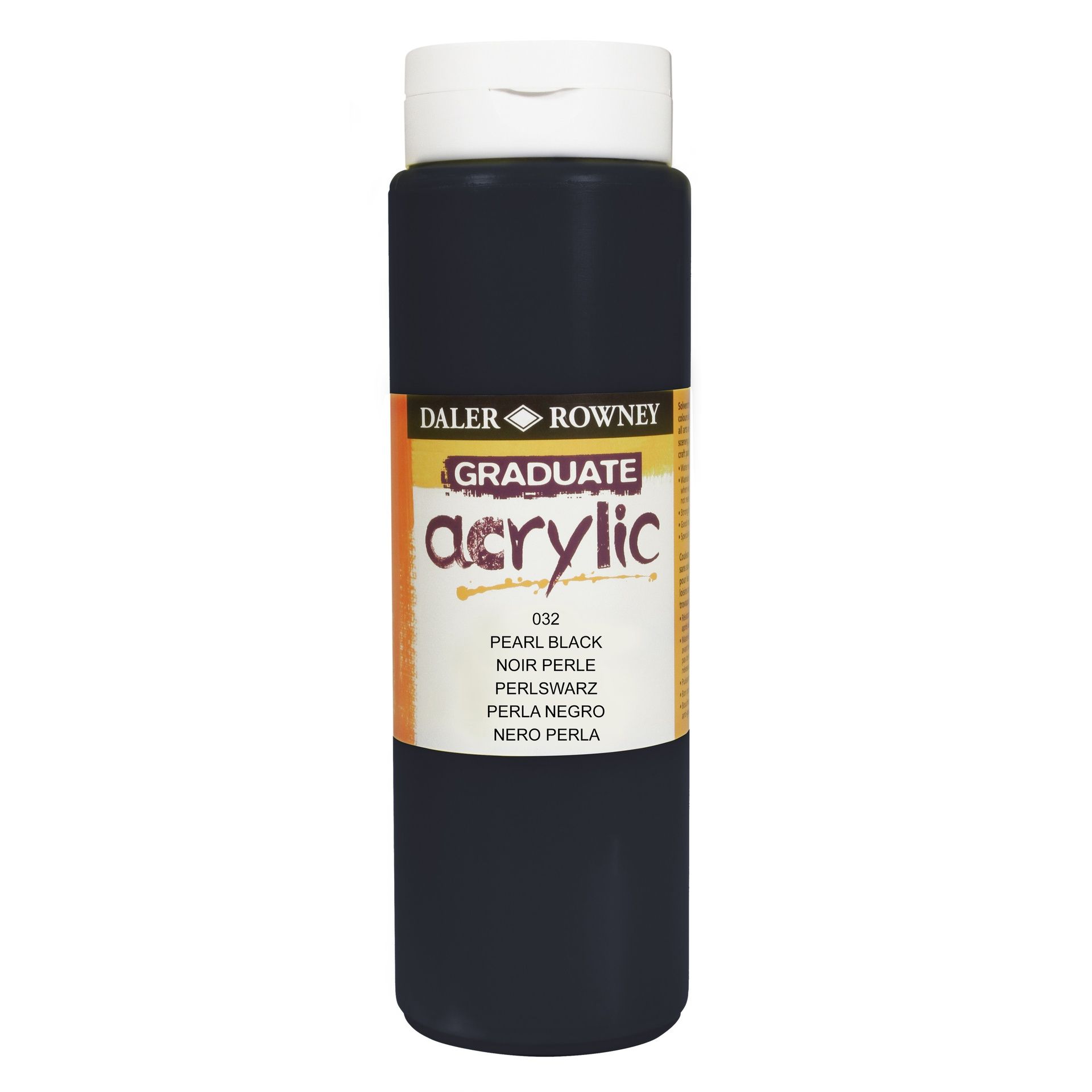 T DR Graduate acrylic 500ml 032 Pearl black, 500ml akryyliväri