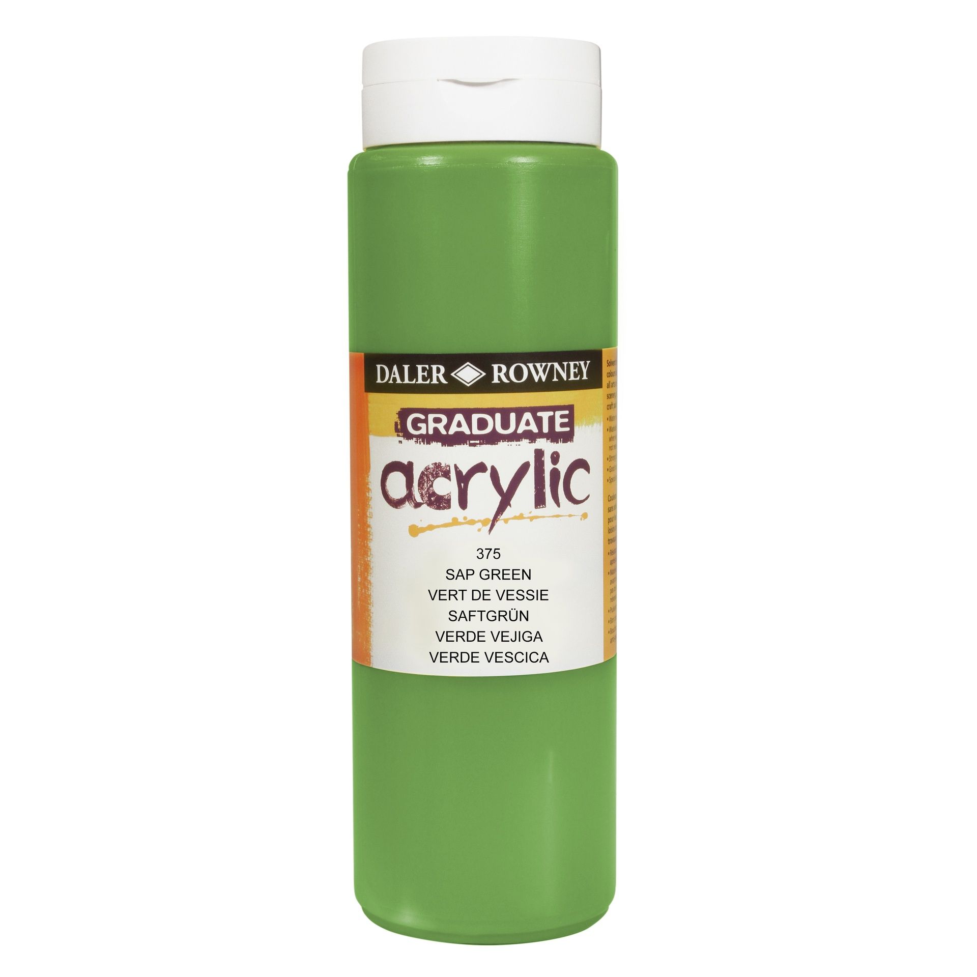 T DR Graduate acrylic 500ml 375 Sap green, 500ml akryyliväri