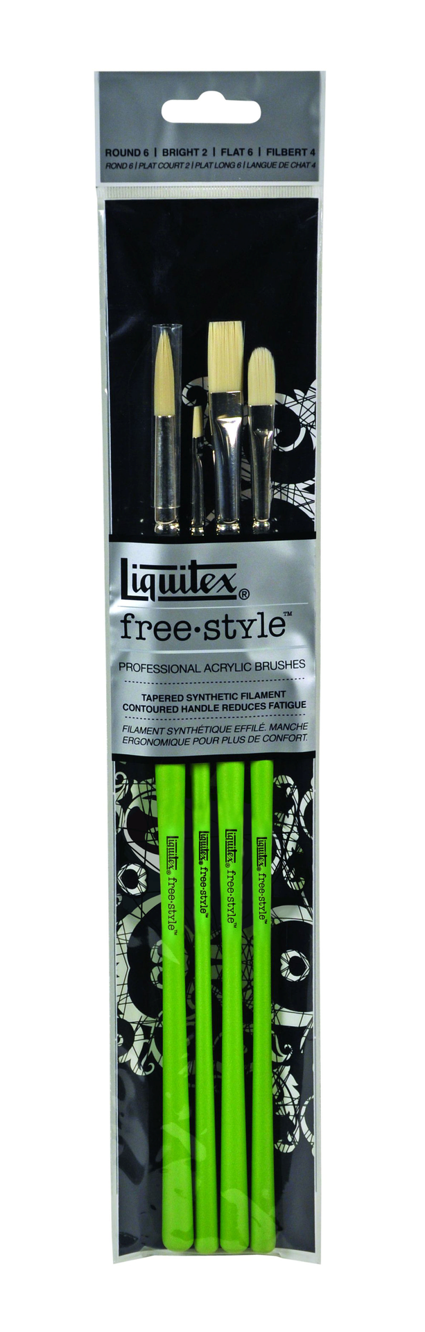 T Liquitex Free Style Traditional 4 kpl sivellinla, pitkä varsi