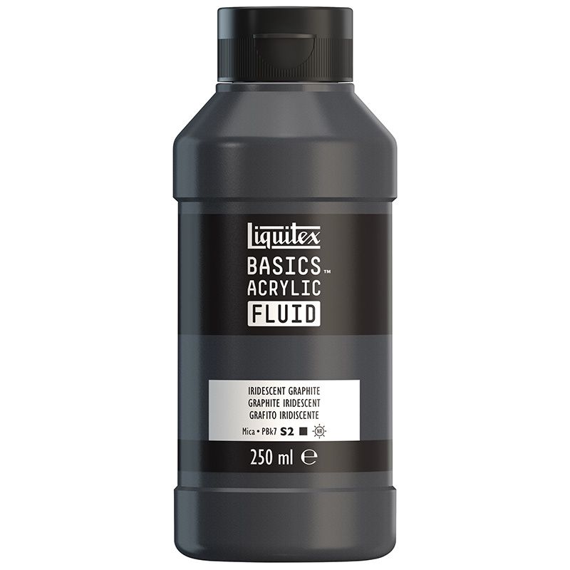 T LQX Basics Fluid 250ml 049 Iridescent Graphite, juokseva akryyliväri