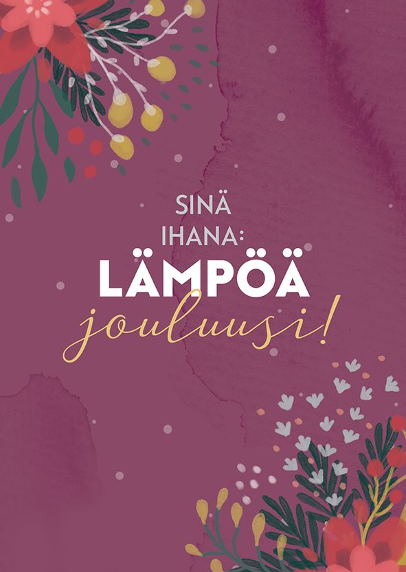 Joulukortti Hidasta Elämää - Lämpöä jouluusi