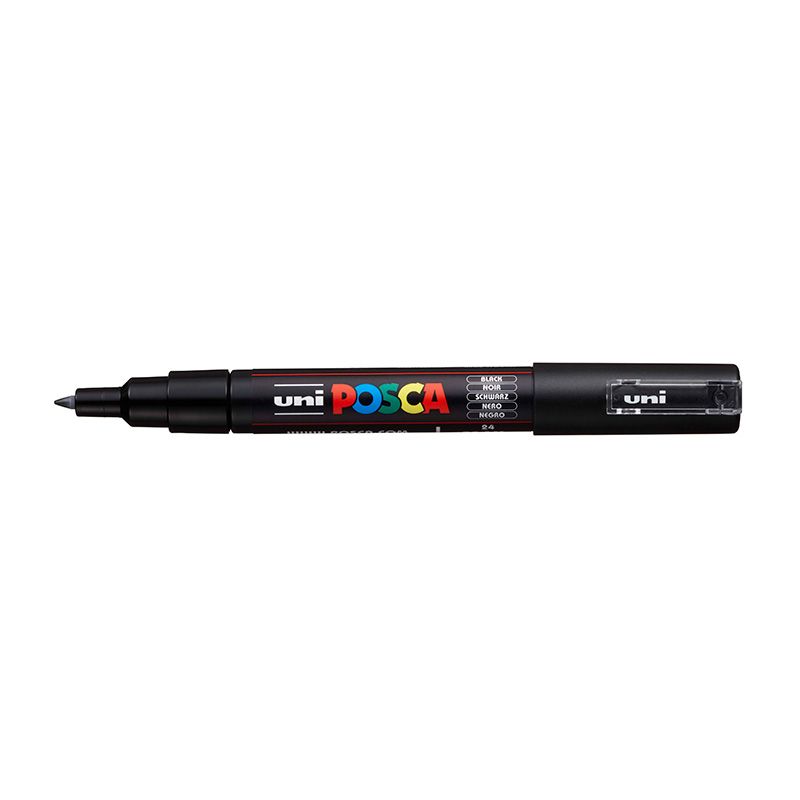 UNI POSCA Marker PC-1M 0,7-1mm 24 black, 46