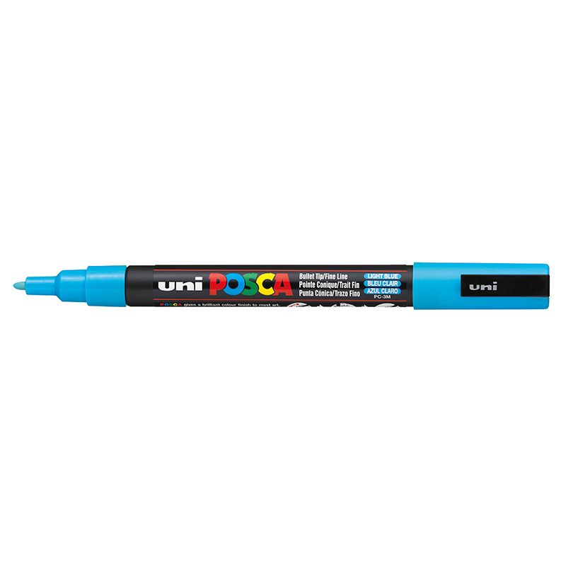 UNI POSCA Marker PC-3M 0,9-1,3mm 8 light blue, 57
